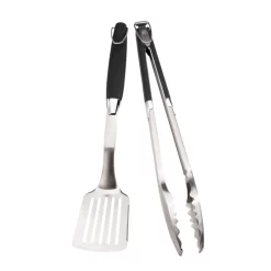 Grillbesteck 2 Tlg. Rostfreier Gebürsteter Edelstahl