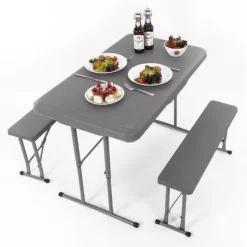 Camp4 Picknick-Garnitur Easy - Tisch Mit 2 Bänken