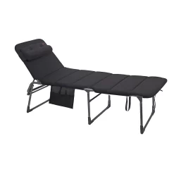 Crespo Dreibeinliege Air-Deluxe Alu, Schwarz