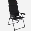 Crespo Campingstuhl Air Deluxe Compact Extra Flach, Schwarz