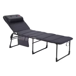 Crespo Dreibeinliege Air-Deluxe Alu, Grau