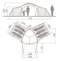 Camping Angebote -Camping Angebote Vaude Badawi Long 6P Zelt sand D 15776 505 Bild 2